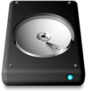 Black HDD icon